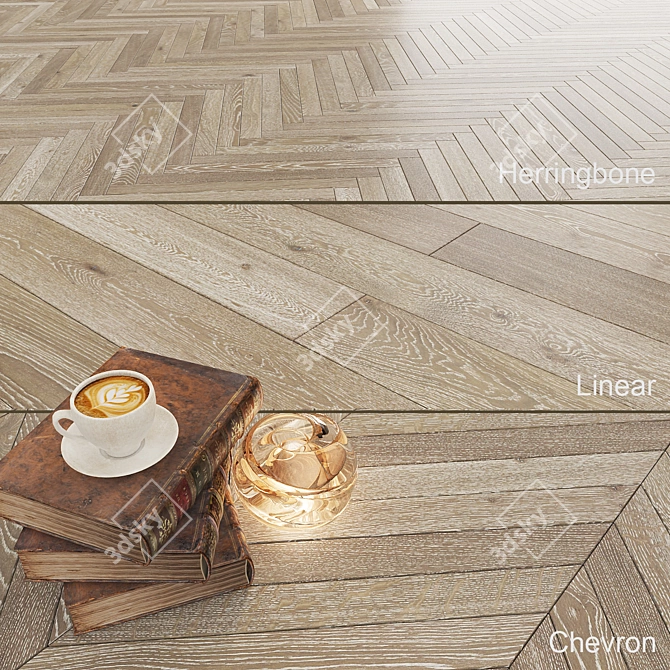 Truffle Oak Parquet 3D model image 1