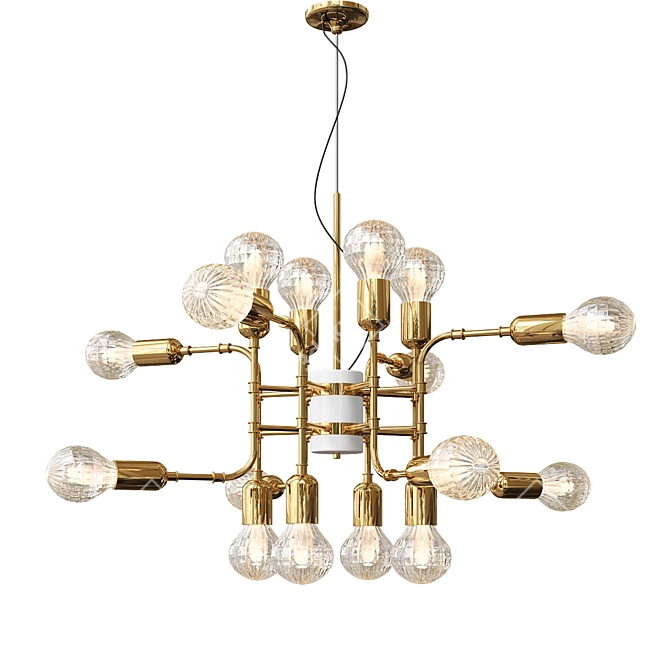 Sleek Poti Light Pendant 3D model image 1