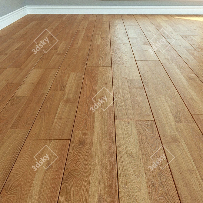 Natural Wood Laminate Flooring 3D model image 1