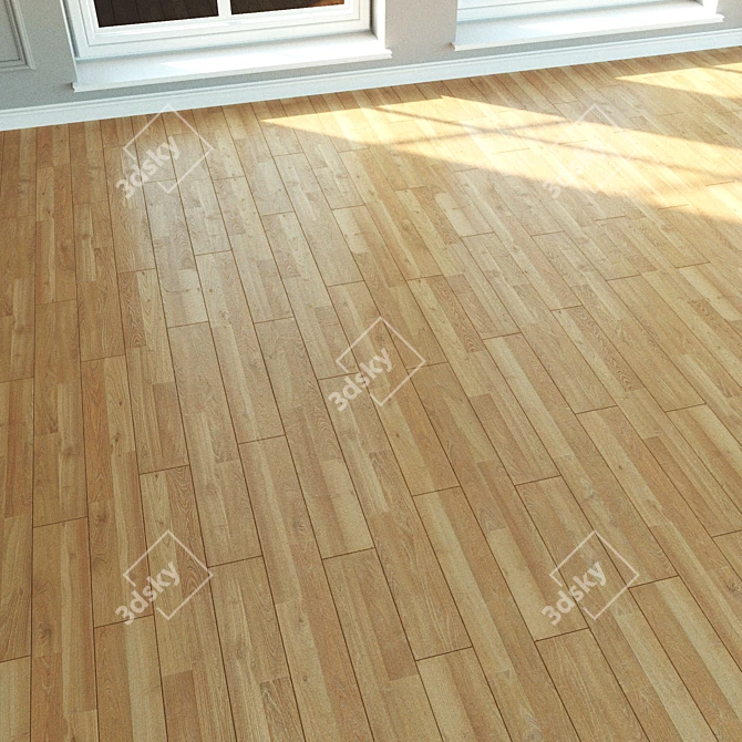 Natural Wood Laminate Flooring 3D model image 2