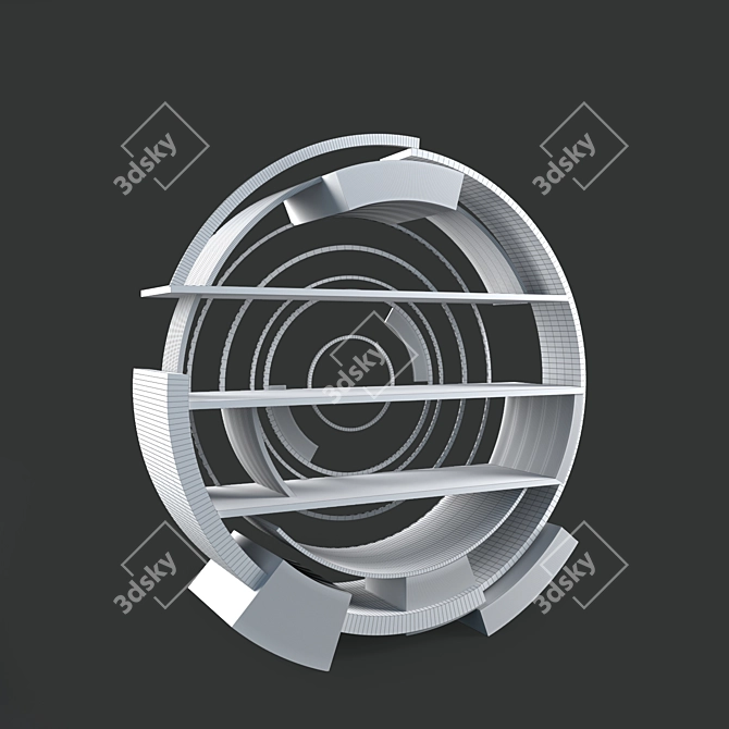 Vortex Bookshelf Organizer 3D model image 2