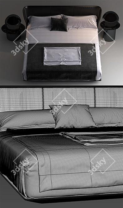 B&B Italia Alys Bed 3D model image 3