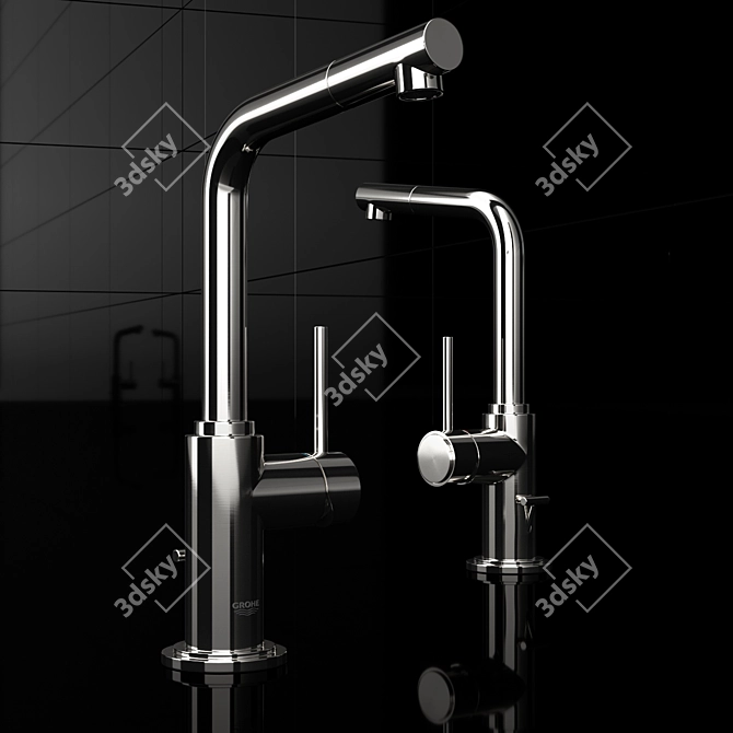 Elegant Grohe Atrio Mixer 3D model image 1