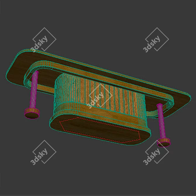 Modern Conference Table 3D model image 2