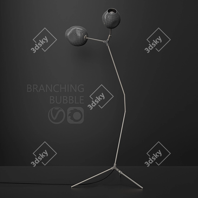 Elegant Tree Branch Floor Lamp 3D model image 2