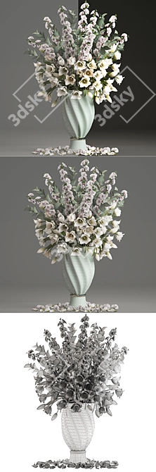 Spring Blooms Bouquet 3D model image 3