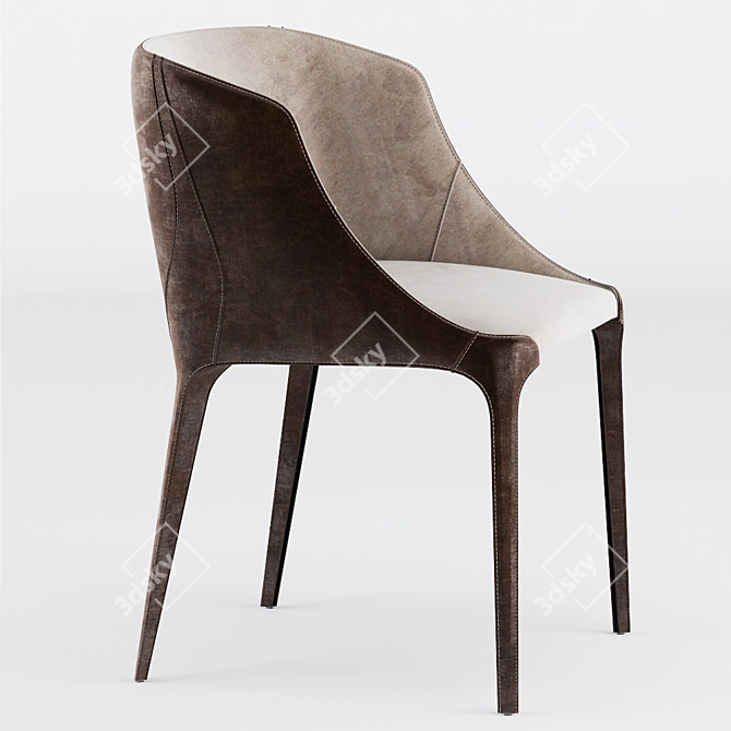 Contemporary Goldie Chair 3D model image 2