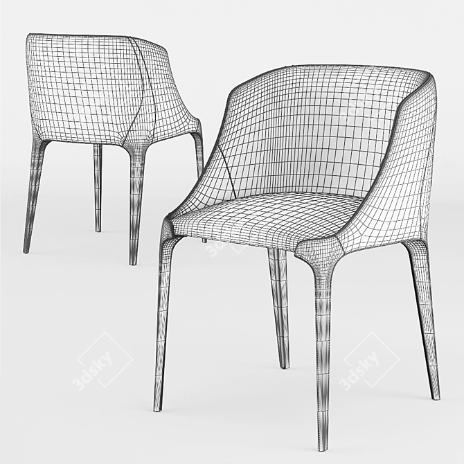 Contemporary Goldie Chair 3D model image 3