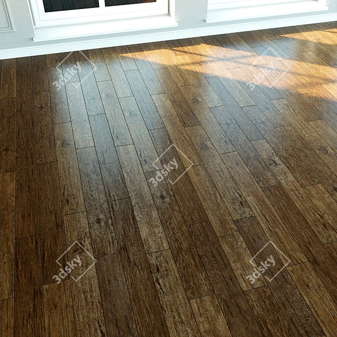 Natural Wood Laminate Flooring 3D model image 2