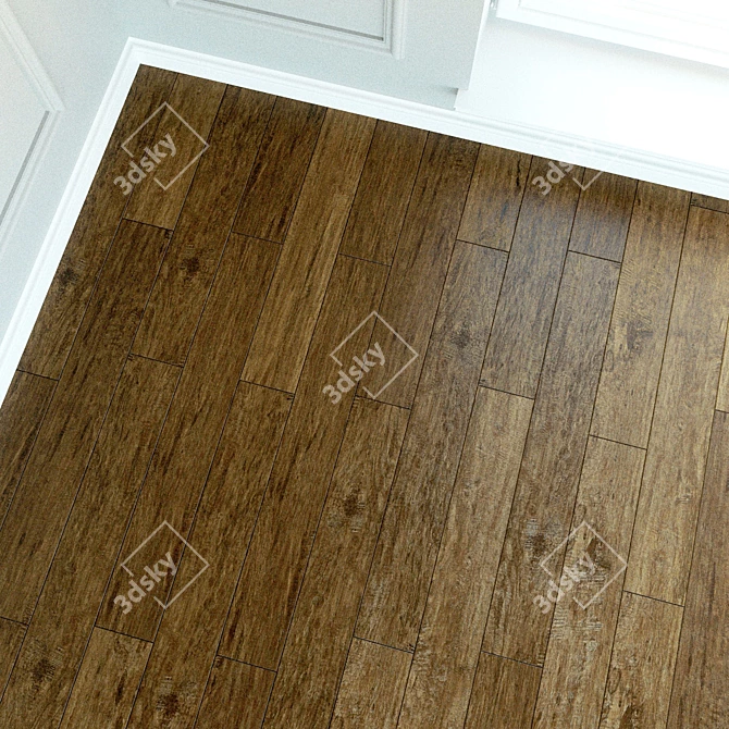 Natural Wood Laminate Flooring 3D model image 3