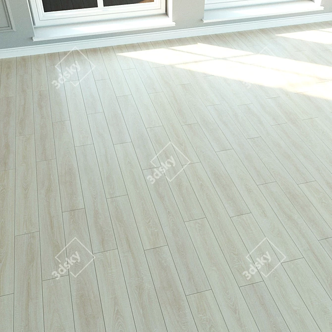  Natural Wood Laminate Flooring 3D model image 2