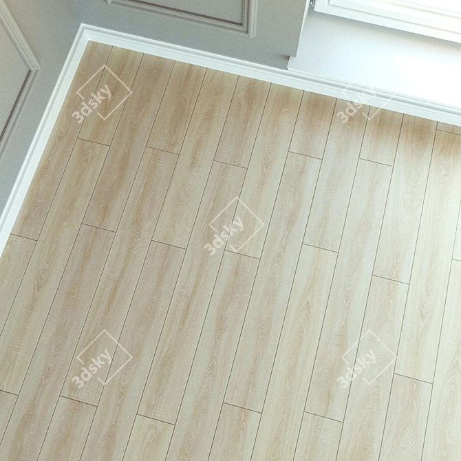  Natural Wood Laminate Flooring 3D model image 3