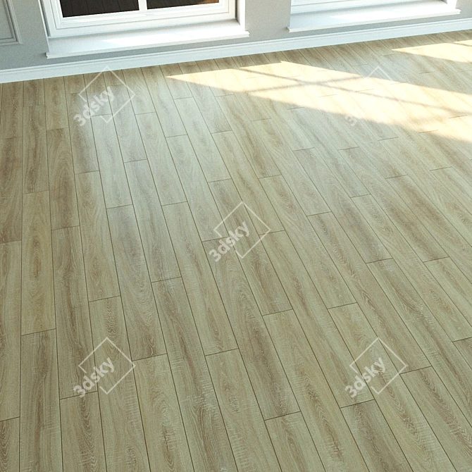 Elegant Oak Laminate Flooring 3D model image 2