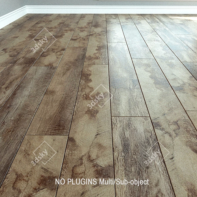 Reclaimed Baron Oak Laminate 3D model image 1