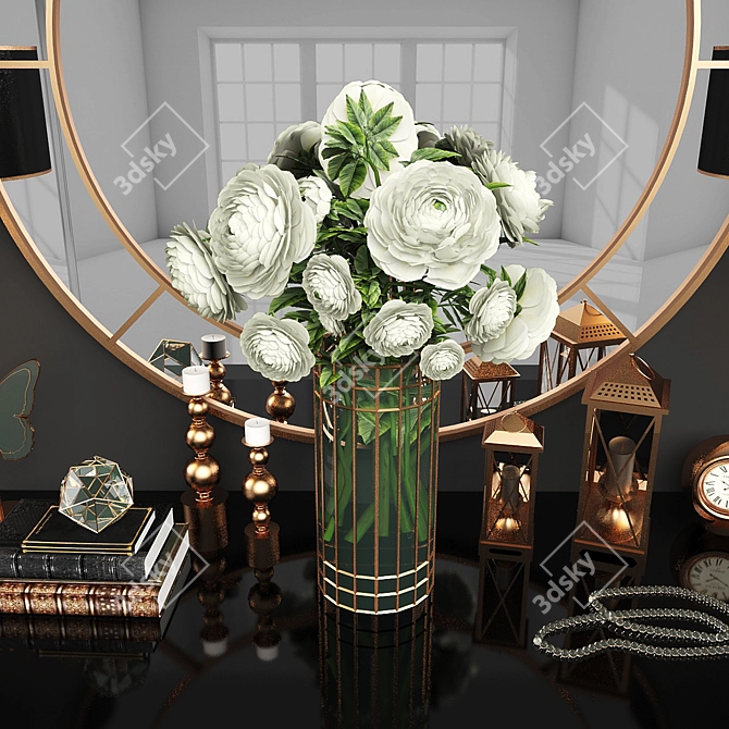 Elegant 18-Piece Decor Set 3D model image 2