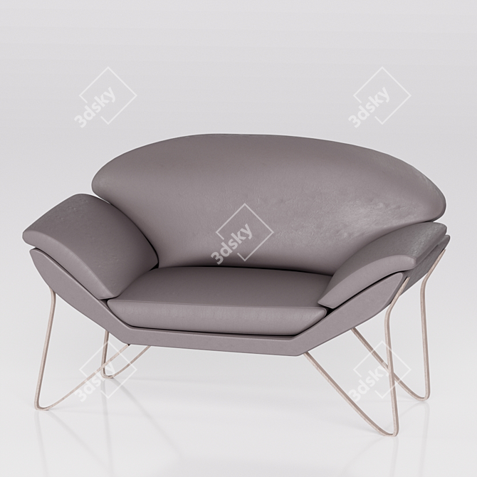 Luxury Aston Martin Armchair by Formitalia 3D model image 1