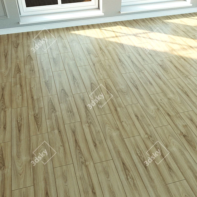 Natural Wood Laminate Flooring 3D model image 2