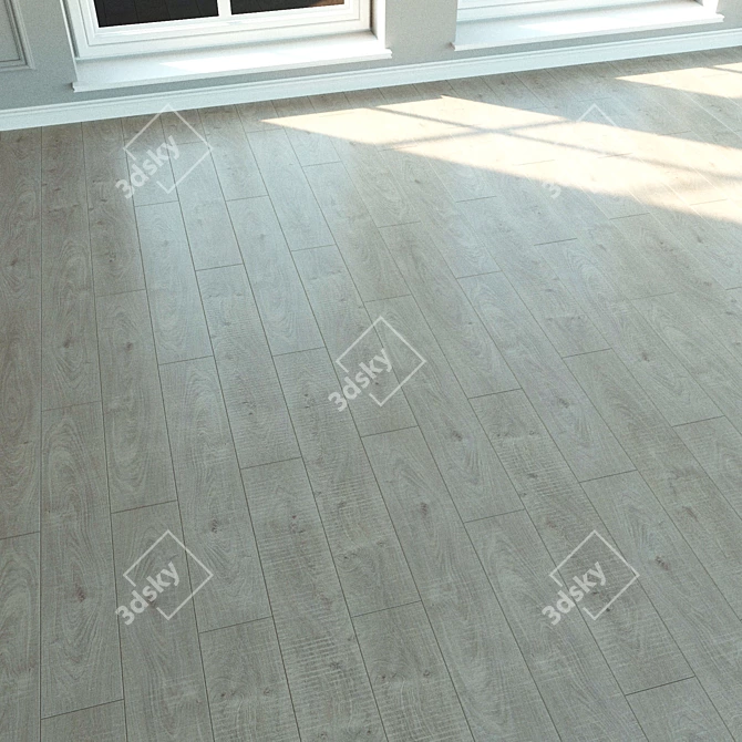 Natural Wood Laminate Flooring 3D model image 3