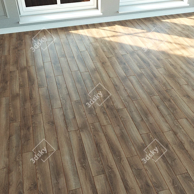 Natural Wood Laminate Flooring 3D model image 2