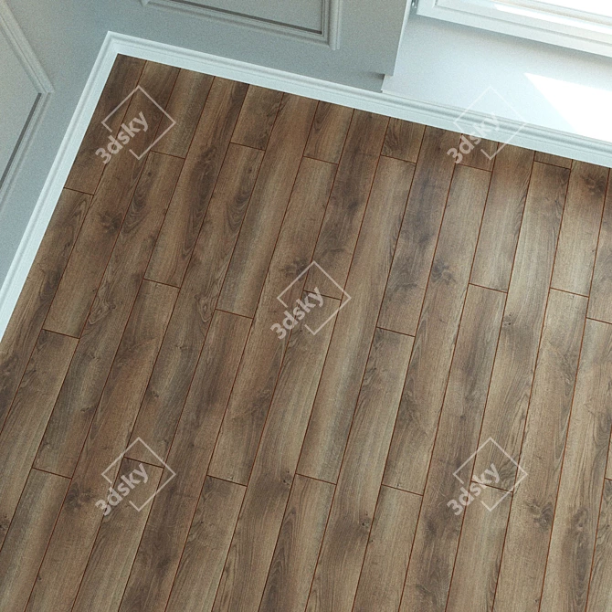 Natural Wood Laminate Flooring 3D model image 3