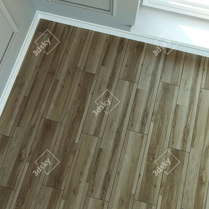 Title: Eiche Multistrip Craft Laminate 3D model image 2