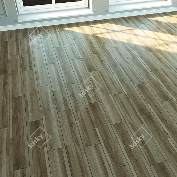 Title: Eiche Multistrip Craft Laminate 3D model image 3