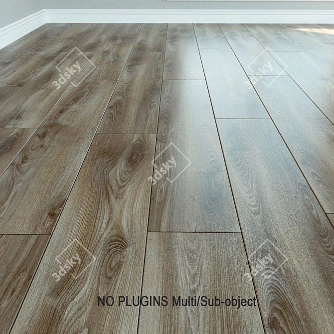 Natural Wood Laminate - Eiche Notte 3D model image 1