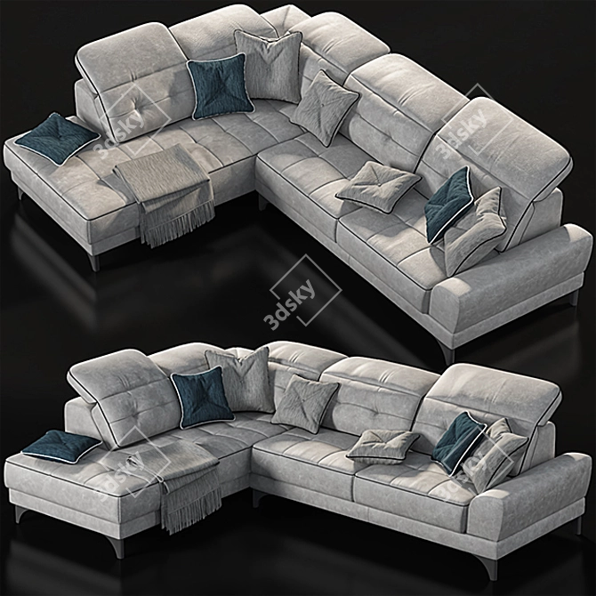 LeComfort Anastasia Sofa: Stylish, Comfortable & Quality 3D model image 1