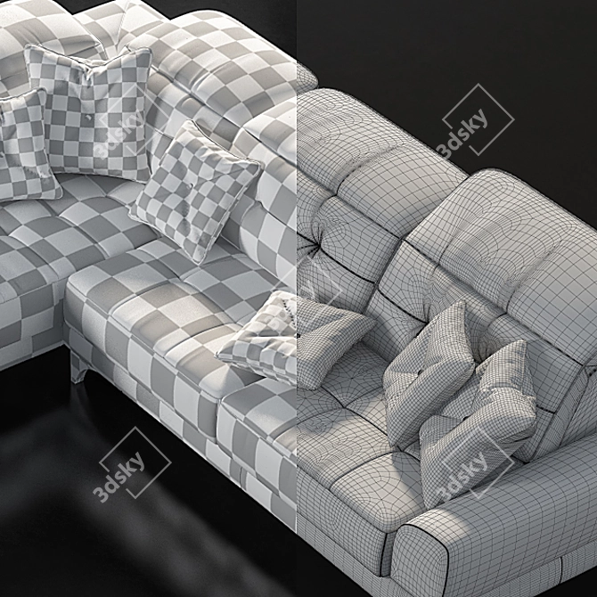 LeComfort Anastasia Sofa: Stylish, Comfortable & Quality 3D model image 2