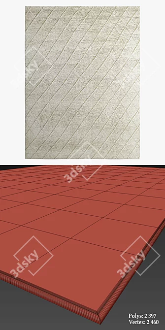 Restoration Hardware Diamond Rugs 3D model image 3