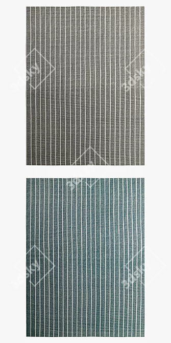 Restoration Hardware Pinstripe Rug 3D model image 2