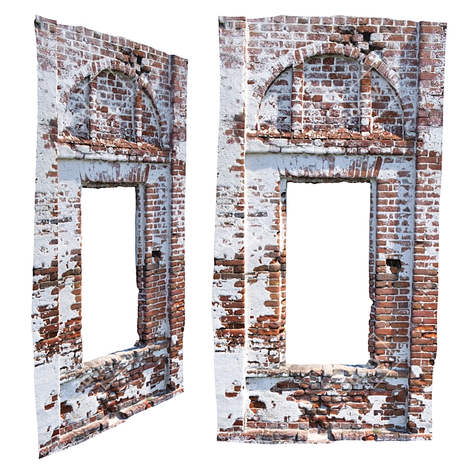 Brick Window Opening: Authentic Design 3D model image 1