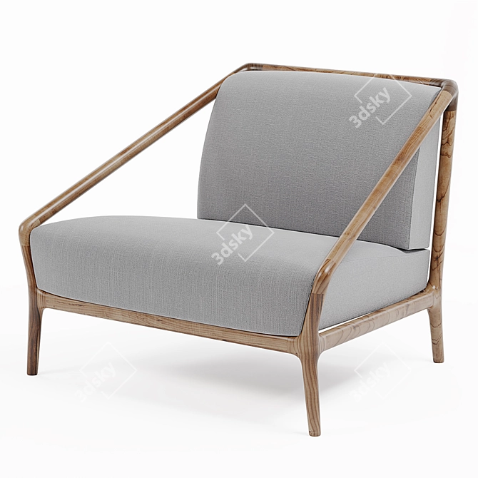 Luxury Rive Droite Armchair 3D model image 1