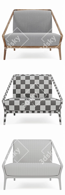 Luxury Rive Droite Armchair 3D model image 3