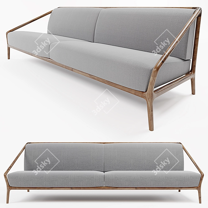 elegant luxury Rive Droite sofa 3D model image 1