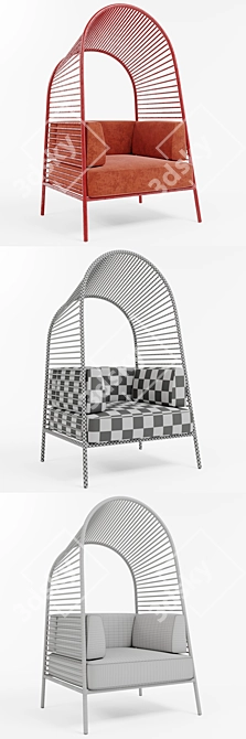 Felix Armchair: Minimalistic Elegance 3D model image 2