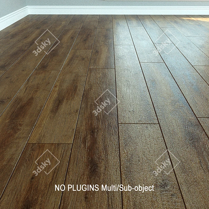 Nordic Shore Oak Laminate 3D model image 1