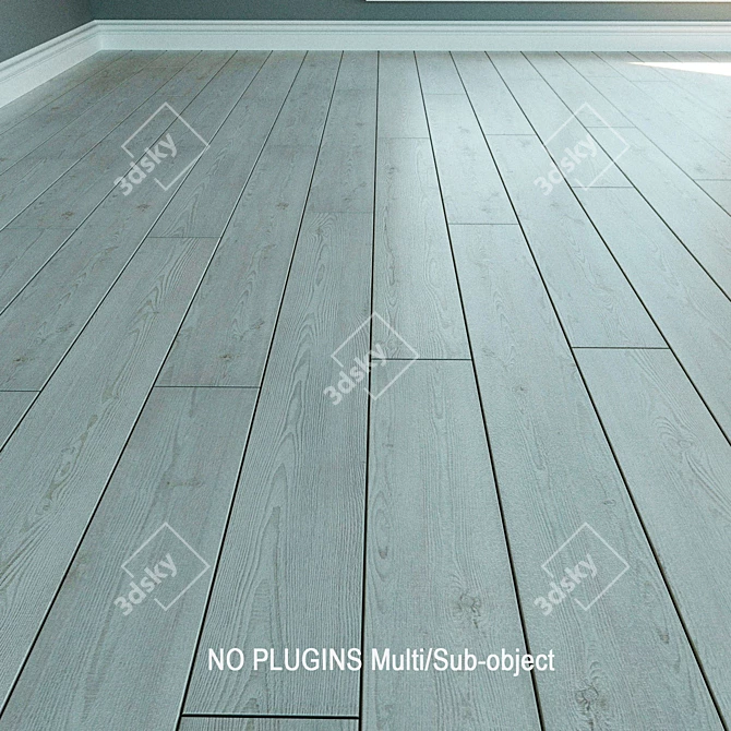 Rustic Oak Laminate Flooring 3D model image 1