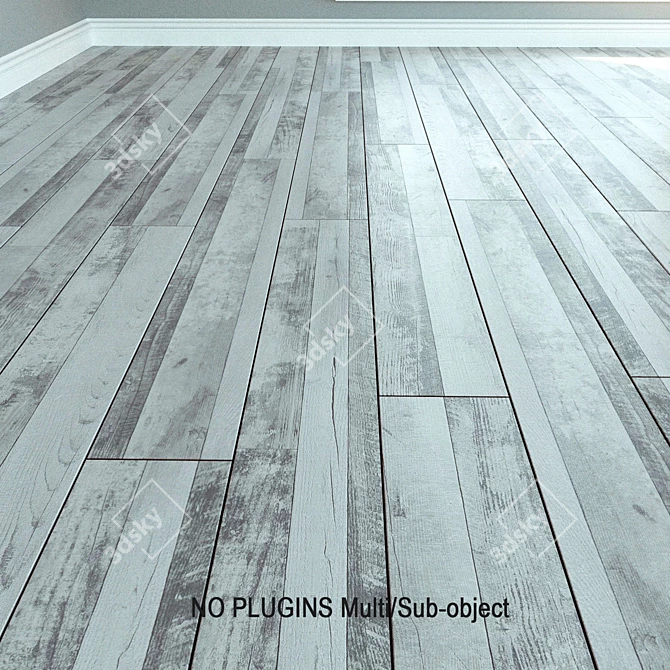 Natural Wood Laminate Flooring 3D model image 1