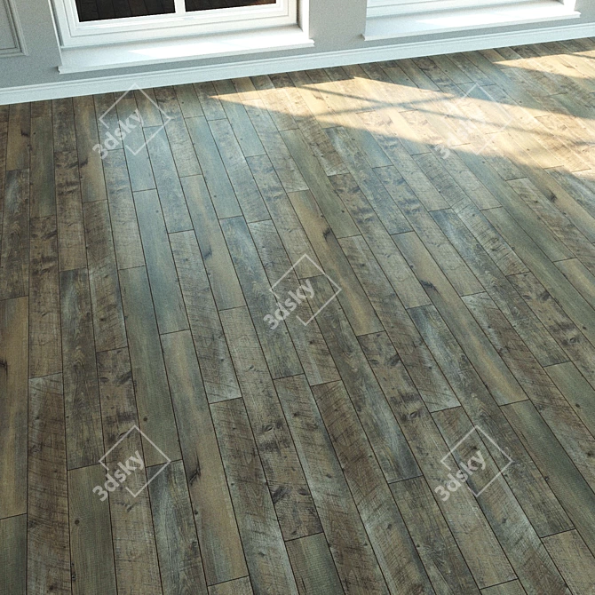 Natural Wood Laminate Flooring 3D model image 2