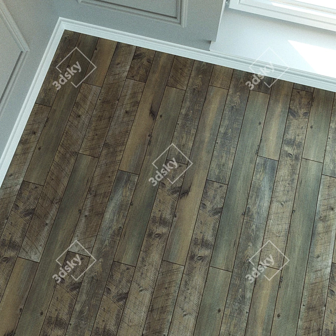 Natural Wood Laminate Flooring 3D model image 3