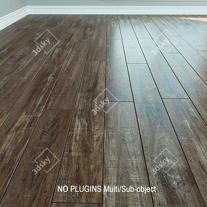 Teak Walaba Laminate Flooring 3D model image 1