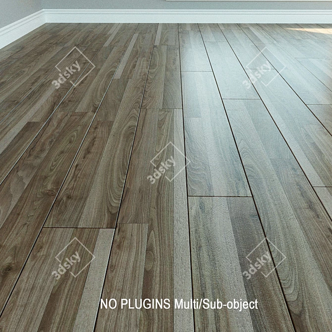 Natural Wood Laminate Flooring 3D model image 1