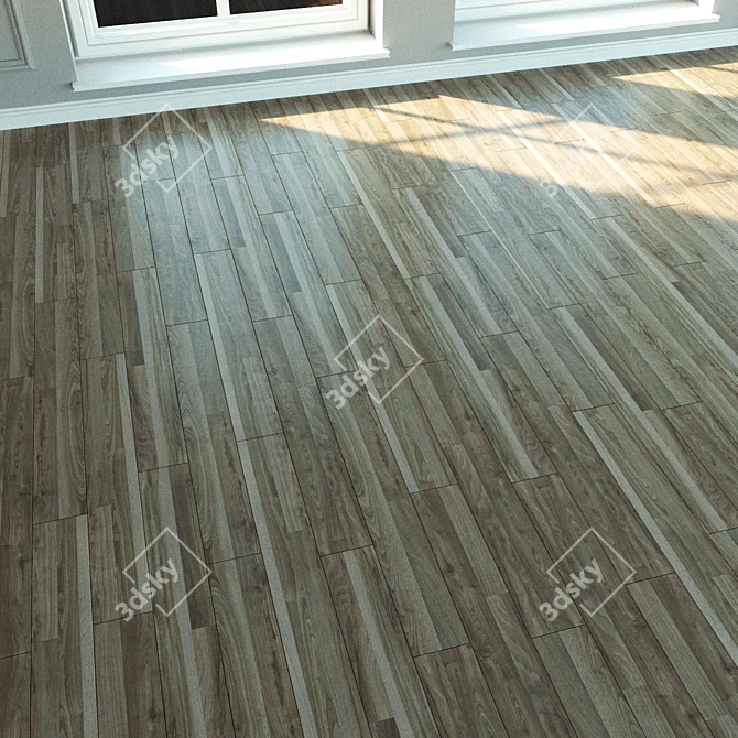 Natural Wood Laminate Flooring 3D model image 2