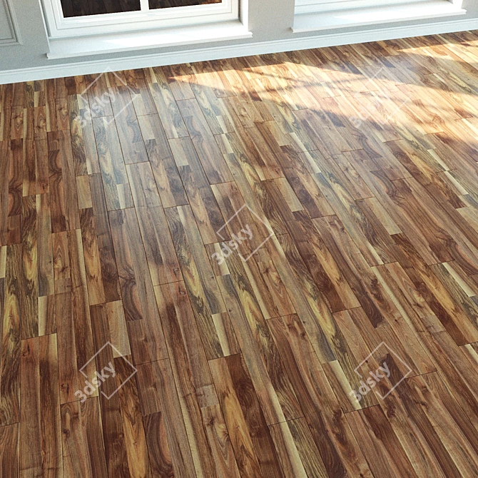 Natural Wood Laminate Flooring 3D model image 2