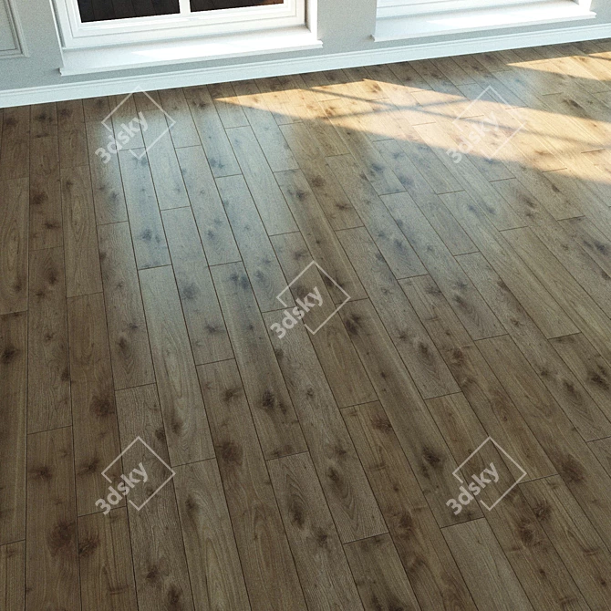 Natural Wood Laminate Flooring 3D model image 2