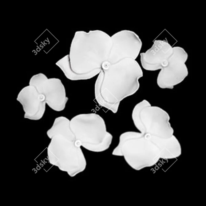 Title: Sagarti Orchid Wall Decor+, Handmade, 1800x2100mm 3D model image 2