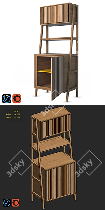 Morelato CODE Sideboard: Stylish and Functional 3D model image 3