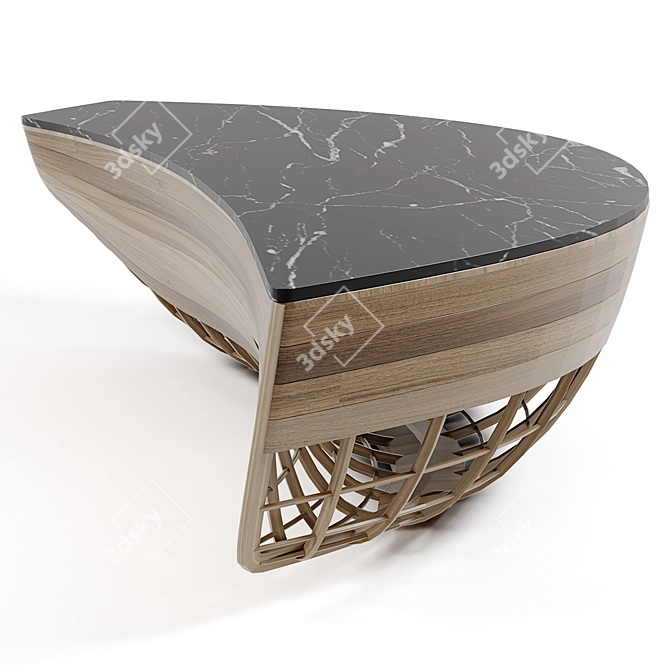 Elegant Boat Table: Perfect for Projects 3D model image 3