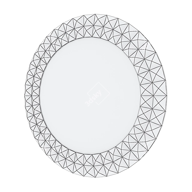 Golden Frame Modern Mirror 3D model image 3